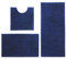 Hodeacc Set di 3 tappetini da bagno antiscivolo, ad alta densità assorbente, in morbida microfibra, lavabili in lavatrice, 50 x 50 cm, 40 x 60 cm, 50 x 80 cm, blu scuro