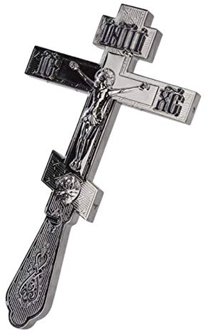 JONJUMP Christ Jesus Cross Crucifix Suffering Statue Orthodox Hand Holding Catholic Religious Prayer Church Decor