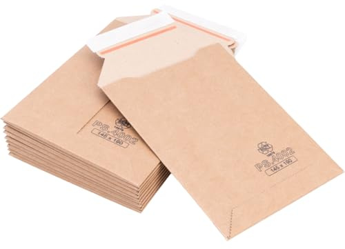 verpacking 20 Versandtaschen Karton Premium Qualität 145 x 190 mm DIN A6 Braun Wellpapp Versandtaschen Kartonversandtasche