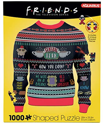 AQUARIUS - Friends TV Series Ugly Christmas Sweater Shaped 1000 Piece Jigsaw Puzzles