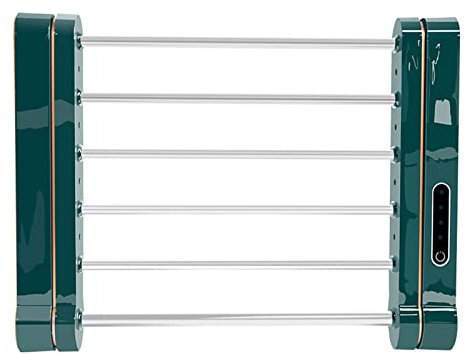 WRJAHCG Portasciugamani Elettrico,Verde Portasciugamani termostatico Intelligente, Scaldasalviette Elettrico,Radiatore da Bagno,Display a LED, Temperatura Regolabile,Verde