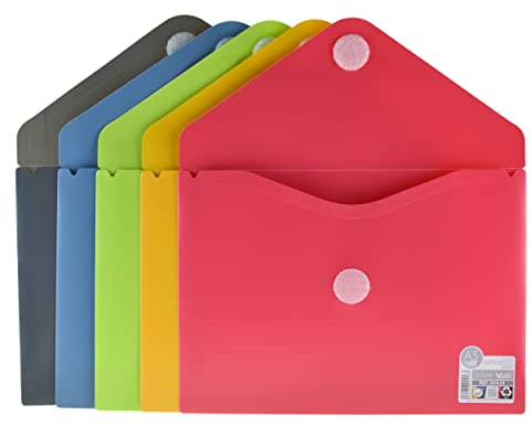Office Box mit Klettverschluss, A5-Format, Ref. 90418, Vitalfarbe, blickdicht, matt und glänzend, mit weicher Touch-Textur