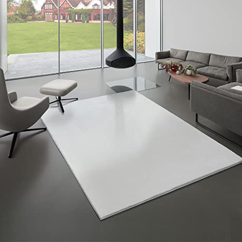 Mia´s Teppiche Bella Kuscheliger Hochflor Langflor Wohnzimmer Fellteppich, Super Soft, Kunstfell, Flauschig, Creme, 120 x 170 cm