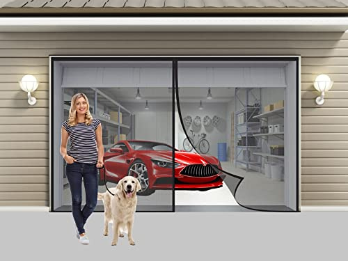 Magnetic Fly Insect Screen Door, 145 x 210 cm Magnetic Flyscreen Net, Shuts Automatically Flyscreen French Doors for Patio Door, Sliding Door, Double Door, French Door, Black