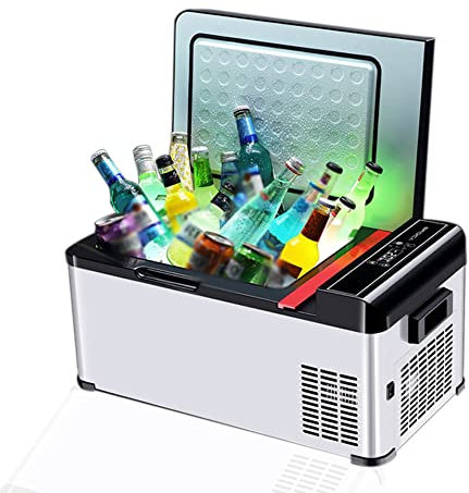 Nevera Portatil Pequeña Nevera para Autocaravana Refrigerador Coche Mini Frigorífico +20°C A -25°C Portátil Refrigerador del Automóvil Congelador Vehículo Z0524(Color:Q-28,Size:car & home use)