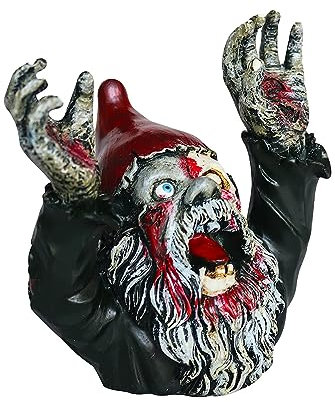 EviKoo Zombie Gnome Statue, Halloween Zombie Decoration, Scary Halloween Props Graveyard Decor Garden Statues Zombies, For Outdoor Garden Patio Yard Lawn