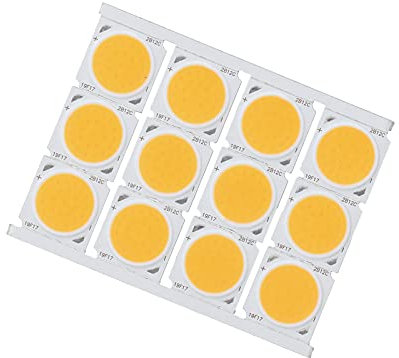 Eeneme 12 Stück COB-Lichtquelle, Runder Hochleistungs-LED-Chip, 12 W, 36–41 V, 1080 Lm, DIY-Innenbeleuchtung (Warmes Licht 3000 K)