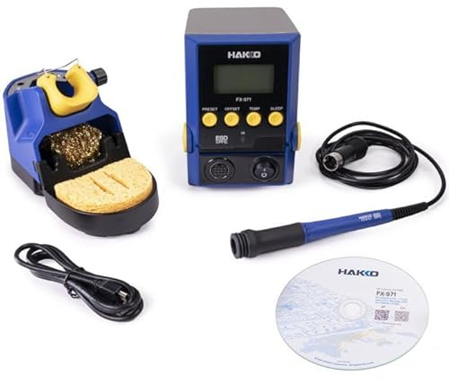 HAKKO FX-971 Next Generation Professional 100W Thermally Controlled Soldering Station Kit - IoT Connectivity - Compact Design - UK Plug