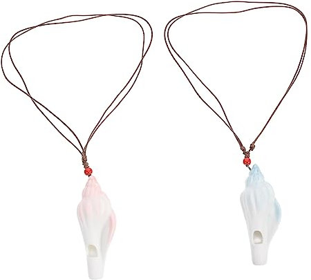 UPKOCH 2stücke Keramische Whistle Halskette Für Mädchen Spielzeug Mit Klaren Für Und Musikentdeckung