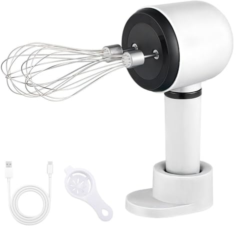 Batteur à Main Sans Fil, 3 Vitesses, Double Tête, Batteur à Œufs électrique avec Support et Séparateur, Fouet à Main en Acier Inoxydable pour Pâte à Gâteau à la Crème