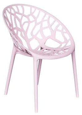 dasmöbelwerk Stapelstuhl Bilby Gartenstuhl Bistrostuhl Kunststoffstuhl (Rosa)