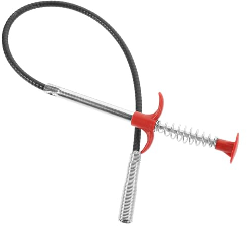 SHERCHPRY Herramienta Flexible de Limpieza para Eliminar Obstrucciones en Fregaderos Fácil de Usar Material de Pp y Acero Inoxidable para Desagüe de Baño