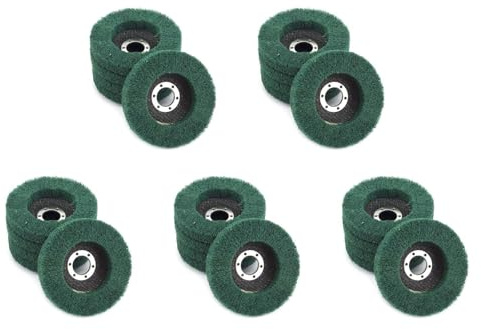 Sxmrmnx 25Pcs Nylon Fiber Flap Wheels Polishing Buffing Wheel Scouring Pad Grinding Disc for Angle Grinder for Metal Polisher
