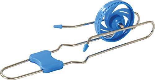 Ameisenkeks® Twirler BLAU Geschicklichkeitsspiel – Kreiselspiel für Kinder ab 3 Jahren – aus Metall & Kunststoff, 21 cm lang, Rad Ø 5,5 cm – Motorikspielzeug für Jungen & Mädchen