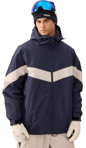 GSOU SNOW Men Snowboard Jacket Ski Baggy Women Snow Coat Waterproof Winter Sport Hooded Reflective Strip