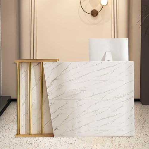 CBPTTM Kassentheke Schmal Einzelhandel, Empfangstheke Rezeption, Empfangstresen für Praxis, Reception Desk Salon, Rezeptionstheke für Schönheitssalons Salon Lobby Geschäft B 120 cm A 100cm