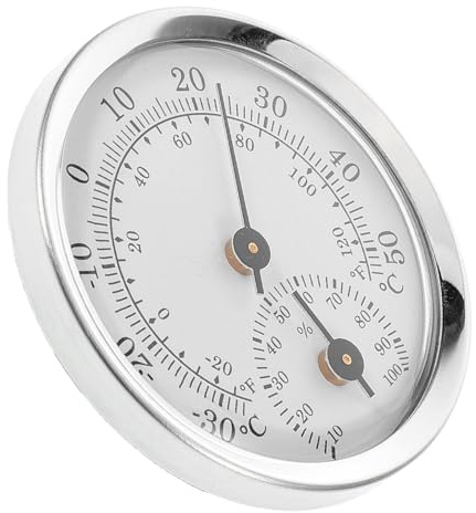VICASKY Mini Termoigrometro Igrometro Digitale Lente in Plastica Resistente Monitor di Umidità e Temperatura Portatile per Interni Ufficio e Veicoli Display Chiaro per Controllo