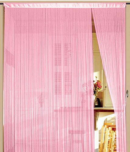 Kaikoon Fadenvorhang Rosa 90 cm x 240 cm (BxH) Raumteiler & Türvorhang
