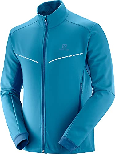 Salomon Herren Softshell-Jacke, AGILE SOFTSHELL JKT M, Synthetik, blau (Lyons Blue/Poseidon), Größe: 2XL, LC1161900