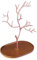 Navaris Portagioie Donna a forma di Albero - Portagioielli da Tavolo Collane Orecchini Anelli - Espositore Porta Gioielli Metallo e Bambù - Oro Rosa