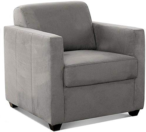 Cavadore Sessel Camerus mit Federkern / Polstersessel im trendigem Design / 78 x 80 x 83 / Mikrofaser: anthrazit