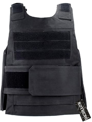 Koyheng Schwarz Hawk Airsoft Taktisch Weste ist das Atmungsaktiv Leichte Weste für Outdoor CS Training Geeignet Einstellbarer Größe