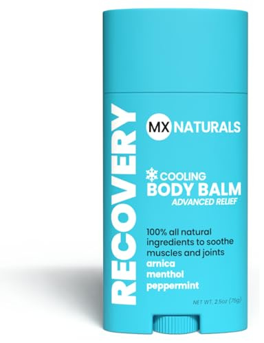 MX Naturals Recovery Cooling Pain Relief Balm | Fast Acting Long-Lasting Pain Relief for Back, Knees, Neck, Nerves l Menthol, Arnica & Peppermint | No Mess, Smells Great 2.5 oz Pain Cream