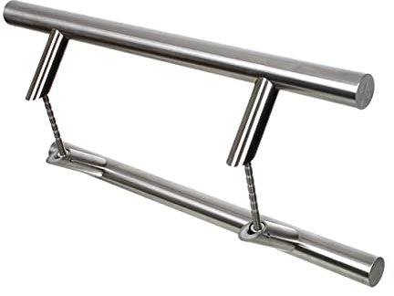 NAJDER Edelstahl Haustürgriff A2 Rund Beidseitig 45° / 650mm Stossgriff Türgriff Stangengriff (Rund Beidseitig 45° / 650mm)
