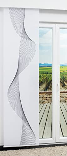 LYSEL Schiebegardine Kurvenband in Grau, in der Größe (BxH) 60cm x 245cm