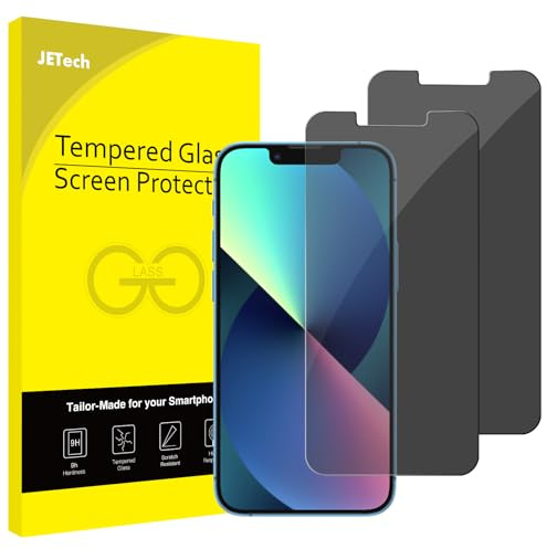 JETech Sichtschutz Schutzfolie für iPhone 13 mini, 2 Stück | Anti-Spy Blickschutz Gehärtetes Glas Schutzfolie