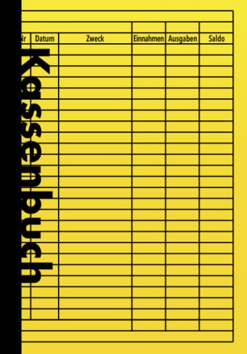 Kassenbuch - Einfach Gelb: 110 Seiten | DIN A5 | Einnahmen-Ausgaben Buch ( Softcover )