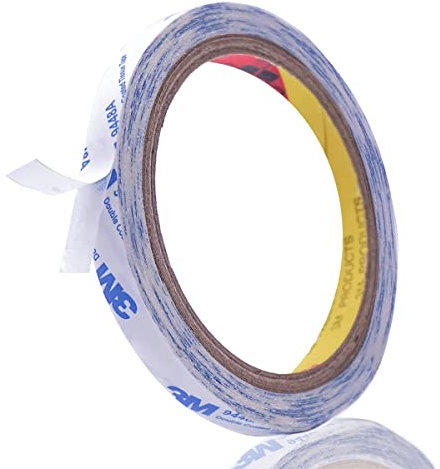 Rusoz Doppelseitiges Klebeband Dünn, Transparent Starkes Montageband 9488A Wasserdichtes Hitzebeständig 10 mm Breit, 50 m Lang, 0,15 mm Dick für Basteln, Dekorieren