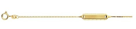 JC Trauringe Baby- & Kinder ID-Armband Goldarmband 585 Gold 14 cm I Venezia Armband mit Gravur Taufarmband Gold Namensarmband Kinderschmuck | Nickelfrei | Made in Germany I I 5.54510