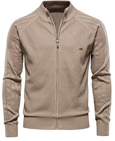 Veste Homme Ete - Mens Casual Zipper Solid Color Jacquard Warm Sweater Cardigan Coat Gilet Homme Noir sans