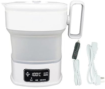 PAHION Bollitore Elettrico Pieghevole da Viaggio Bollitore da tè Pieghevole Bollitore Elettrico Portatile Bollire La Protezione A Secco per L'automobile Tensione Doppia Facoltativa (Size : 12V/220V)