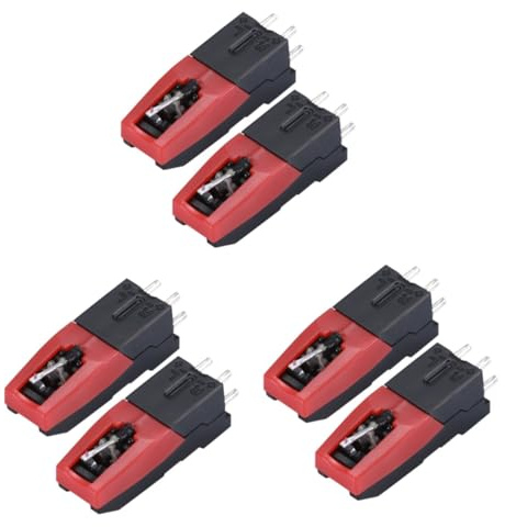 BESTonZON 6pezzi Stilo Professionale Per Gramofono Con Punta Ricambio Per Giradischi e Accessori Per La Riproduzione Musicale Installazione Facile Qualità Del Suono Eccellente