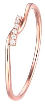 KnSam 9K Rosegold Au375 Ring, Dünn Klassiker Eheringe mit Moissanit in Ovalschliff, 375 Gold Pärchen Ringe Trauringe Echt Schmuck