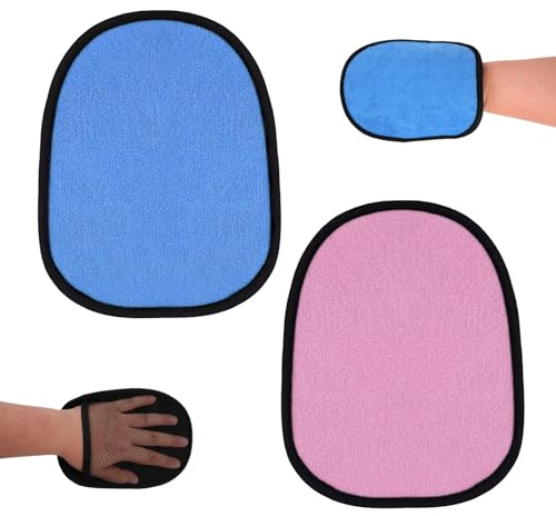 2pcs Sand Wipe Off Mitts, Beach Sand Cleaner Tool Breathable Sand Remover Mitt Wipe Sand Gloves Cleans Children's Skin for Beach Volleyball Water Activities Ocean Recreation