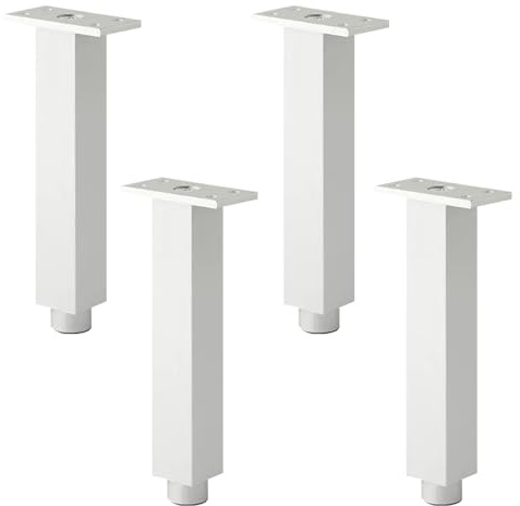 SZLXJMFL Möbelfüße, 4 Stück Möbelfüsse Mattes Silber, Quadrat, Verstellbar Höhe: 6-25cm Eloxierte Oberfläche Sofasfüße Schrank Füße Couchtisch Beine Sockelfuß Tischfüße Aluminiumlegierung-18cm/7