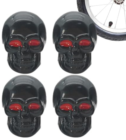 Tapones de válvula de neumático de calavera, tapas de válvula de aire para neumáticos de coche, con forma de calavera, tapas de válvula de aire para neumáticos de coche, camiones, bicicletas,