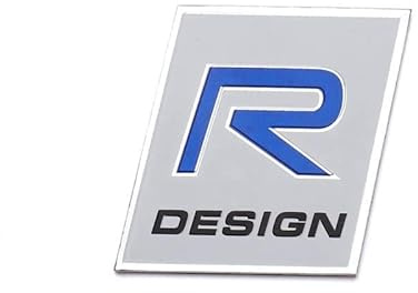 ZWBFBS Auto Emblem Aufkleber für Volvo S40 S60 S80 V60 S90 XC40 XC60 XC90 R Design, Auto Logo Abziehbilder Styling Dekorative, Auto Body Abzeichen Emblem Selbstklebende Aufkleber, Auto Zubehör D