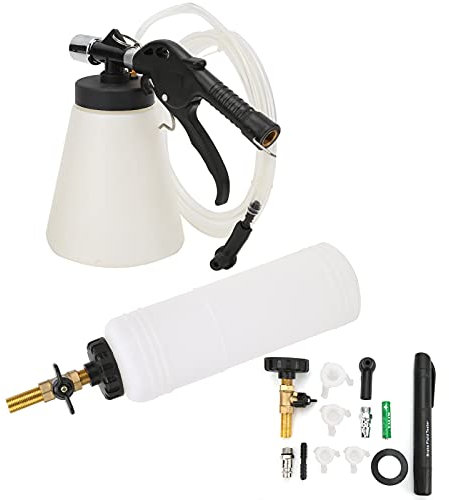 Zohisin Ölpumpen-Abzieher-Bremsentlüftungsset Hohe Effizienz Einfach zu bedienen mit Prüfstift für Automobile Anhänger Motorräder 24 0×22 0×13 cm Pneumatisches Bremsflüssigkeits-Entlüftung und Ölwechs