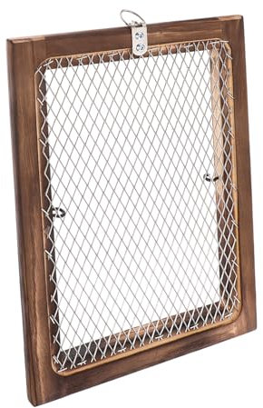 KITANDOVE Fioriera Da Parete Legno Per Piante Aeree Con Rete Inossidabile Montaggio Facile Design Versatile Per Balconi e Giardini