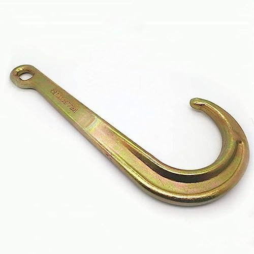 Gancio a J per rimorchio con Fune di Traino per Auto da ostacolo - Gancio per Asta Lunga per Auto di Recupero - Gancio per Catena sospesa, Catena di Traino di Sicurezza