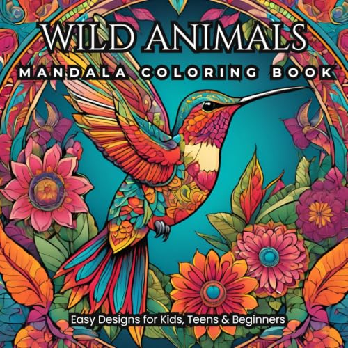 Mandala Wild Animals Colouring Book: 50 Intricate Animal Designs for Relaxation, Mindfulness, and Stress Relief