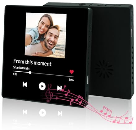 Personalisierte Musik Kühlschrankmagnet, Benutzerdefinierte Aufzeichnbare Musik Kühlschrankmagnet, Personalisierte Fotogeschenke für Freundin Freund, Musikalische Kühlschrankmagnete für Jubiläen