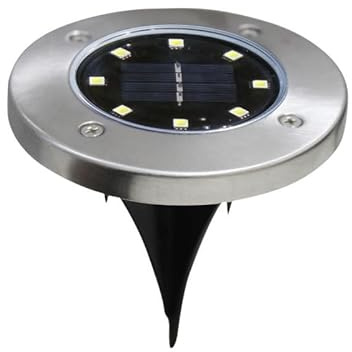 LUXULA 4 Stück LED Solar Bodenleuchte Aussen, Solarleuchten für Garten, 4000K Neutralweiß, Wasserdicht, Gartenleuchten, Solarlampen für Außen Rasen Auffahrt Gehweg Gartenbeleuchtung