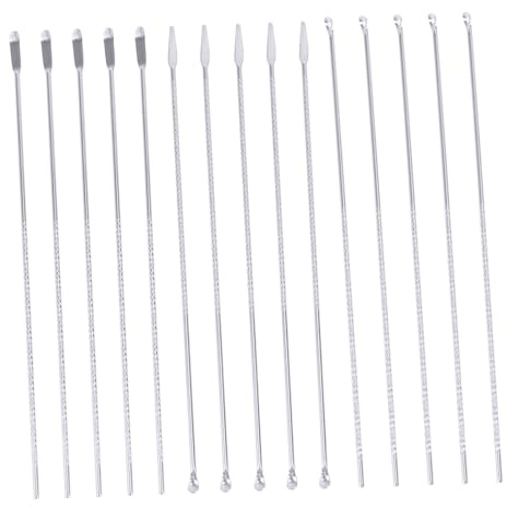 TOYZFRIENDY 15 Stück Teiliges Edelstahl Ohrenschmalzentferner Rostfrei Leicht Sicher für Erwachsene Kompakt und Tragbar Elegantes Silbernes Design für Schonende Ohrenreinigung und
