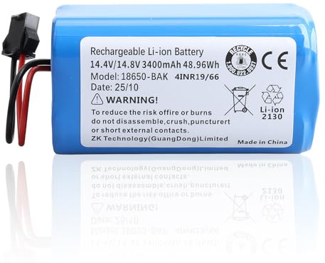 Micacorn Rechargeable Batería de Repuesto Compatible con Lefant T700/M210P/M1 Venga VG RVC 3000 Robot Vacuum Cleaner 14.4V/14.8V 3400mAh 48.96Wh