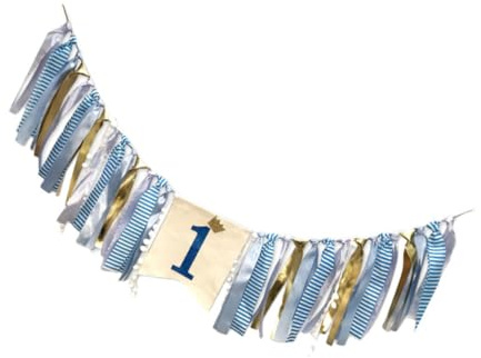 FELTECHELECTR 1 Stück Stoffgirlande Geburtstagsbanner Wimpelkette zum Aufhängen Navy Blau Partydeko für Geburtstagsfeier Babyparty Raumdekoration